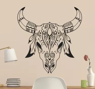 Ethnic animal skull object wall decal - TenStickers