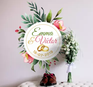 eucalyptus wedding vinyl decal - TenStickers