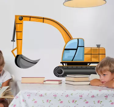 Excavator bulldozer caterpillar toy decal - TenStickers
