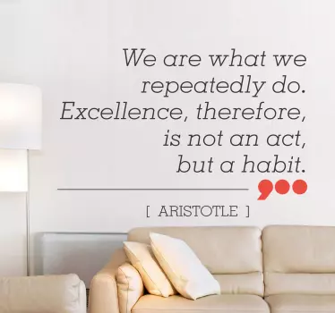Excellence Aristotle Wall Sticker - TenStickers