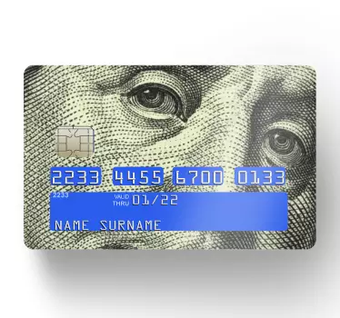 Eyes dollar looking bank card decal - TenStickers