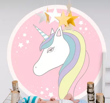 Fabulous cartoon unicorn fairy tale wall decal - TenStickers
