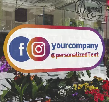 Facebook Instagram Shop Window Decal - TenStickers