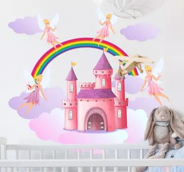 Fairy castle delight wall stickers for kid - TenStickers