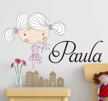 Fairy Customisable Wall Sticker - TenStickers
