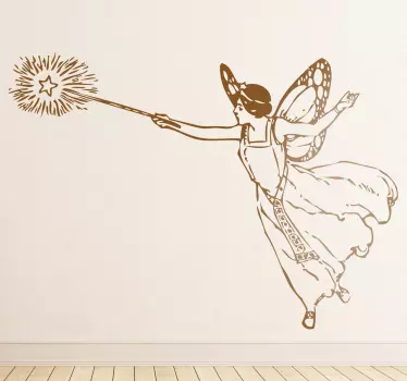 Fairy godmother kids theme fairy wall sticker - TenStickers