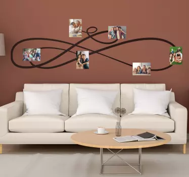 Family photos portrait frame decal - TenStickers