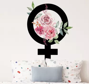 Female symbol emoji wall sticker - TenStickers