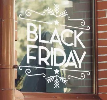 Festive black Friday window sticker - TenStickers