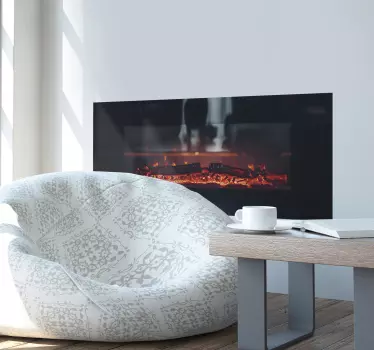 Fireplace screen object wall decal. - TenStickers