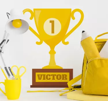 First Place Trophy Wall Sticker - TenStickers