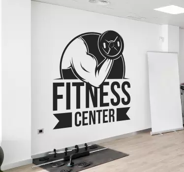 Fitness body building wall decor - TenStickers