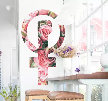 Floral feminism wall decor - TenStickers