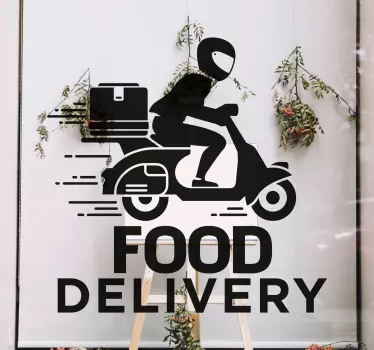 Food delivery window decal - TenStickers