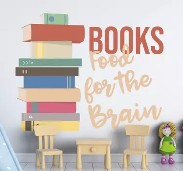 Food for the brain educational sticker - TenStickers