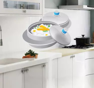 Food Serving Containers cuisine wall sticker - TenStickers