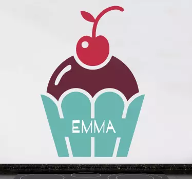Food sticker custom cupcake design - TenStickers