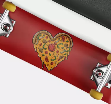 Food sticker pizza heart design - TenStickers