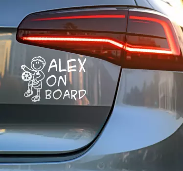 football kid on board custom sticker - TenStickers