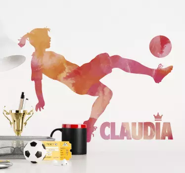 Football sticker custom football player - TenStickers