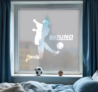 football decorative window sticker - TenStickers