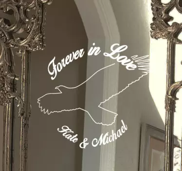 Forever in Love Customisable Wedding Sticker - TenStickers