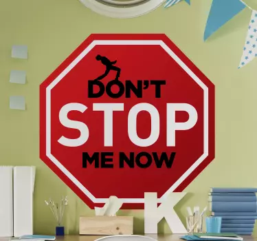 Freddie Mercurie Don't stop pop music wall sticker - TenStickers