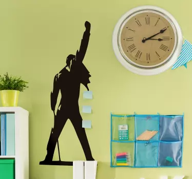 Freddie Mercury Silhouette Home Wall Sticker - TenStickers