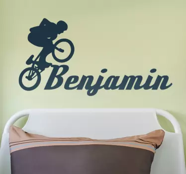 Freestyle customizable cycling wall sticker - TenStickers