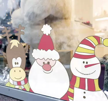 Front Window Christmas Decal - TenStickers