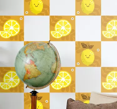 Fruit sticker lemon pattern design - TenStickers