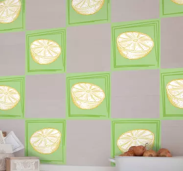 Fruit sticker lime slice designs - TenStickers