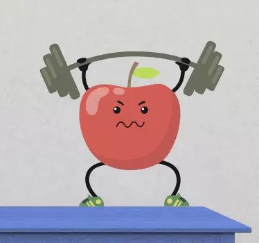 Fruit sticker strong apple lift - TenStickers