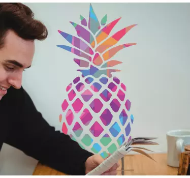 Fruit sticker with colorful pineapple design - TenStickers