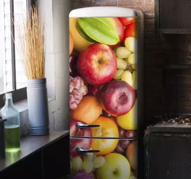 Fruits and legumes fridge wrap - TenStickers