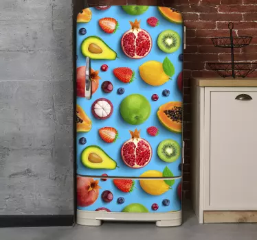 Fruits for kitchen fridge wrap - TenStickers