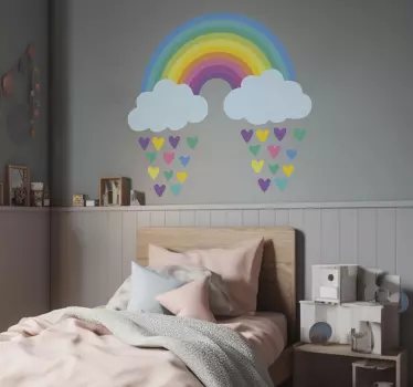 Funny multicolor rainbow illustration wall art - TenStickers