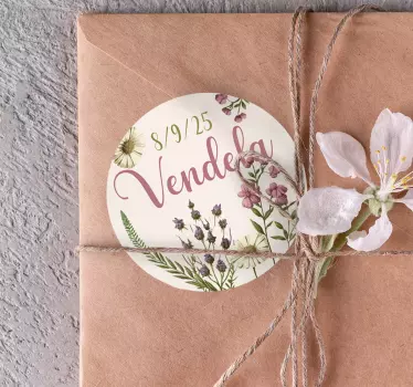 gender reveal flowers custom sticker - TenStickers