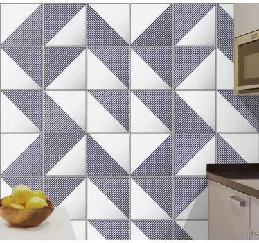 Geometric cement tiles patterns wallpaper decal - TenStickers