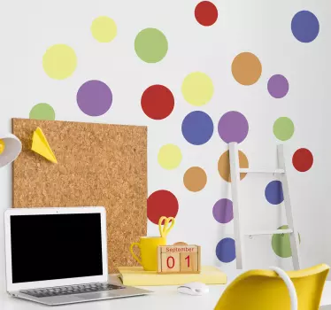 Geometric Circles circle wall decal - TenStickers