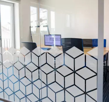 Geometric Cubes shape sticker - TenStickers