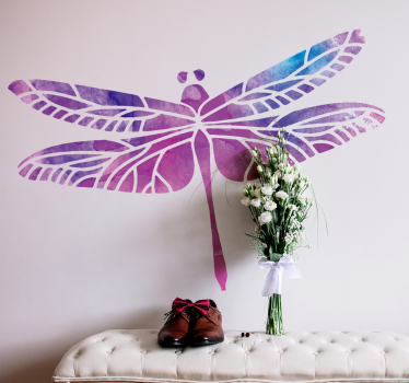 Geometric Dragonfly Living Room Wall Decor - TenStickers