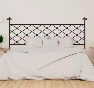 Geometric forging headboard wall decal - TenStickers