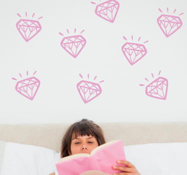 Object sticker geometric gem design - TenStickers