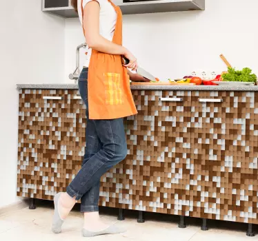 geometric kitchen dashboard furniture decal - TenStickers