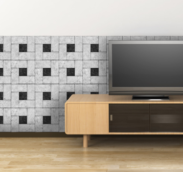 Geometric Stone Mosaic Tile Sticker - TenStickers
