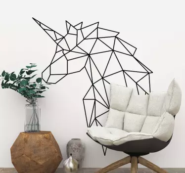 Geometric unicorn cinema decal - TenStickers