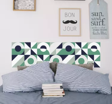 Geometry headboard wall decal - TenStickers
