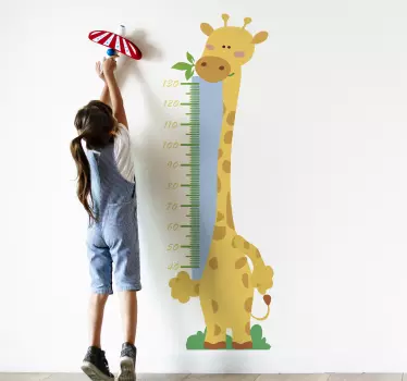 Giraffe tape height chart decal - TenStickers