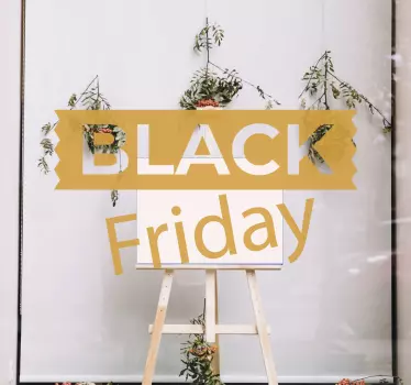 Golden stickers for black friday - TenStickers